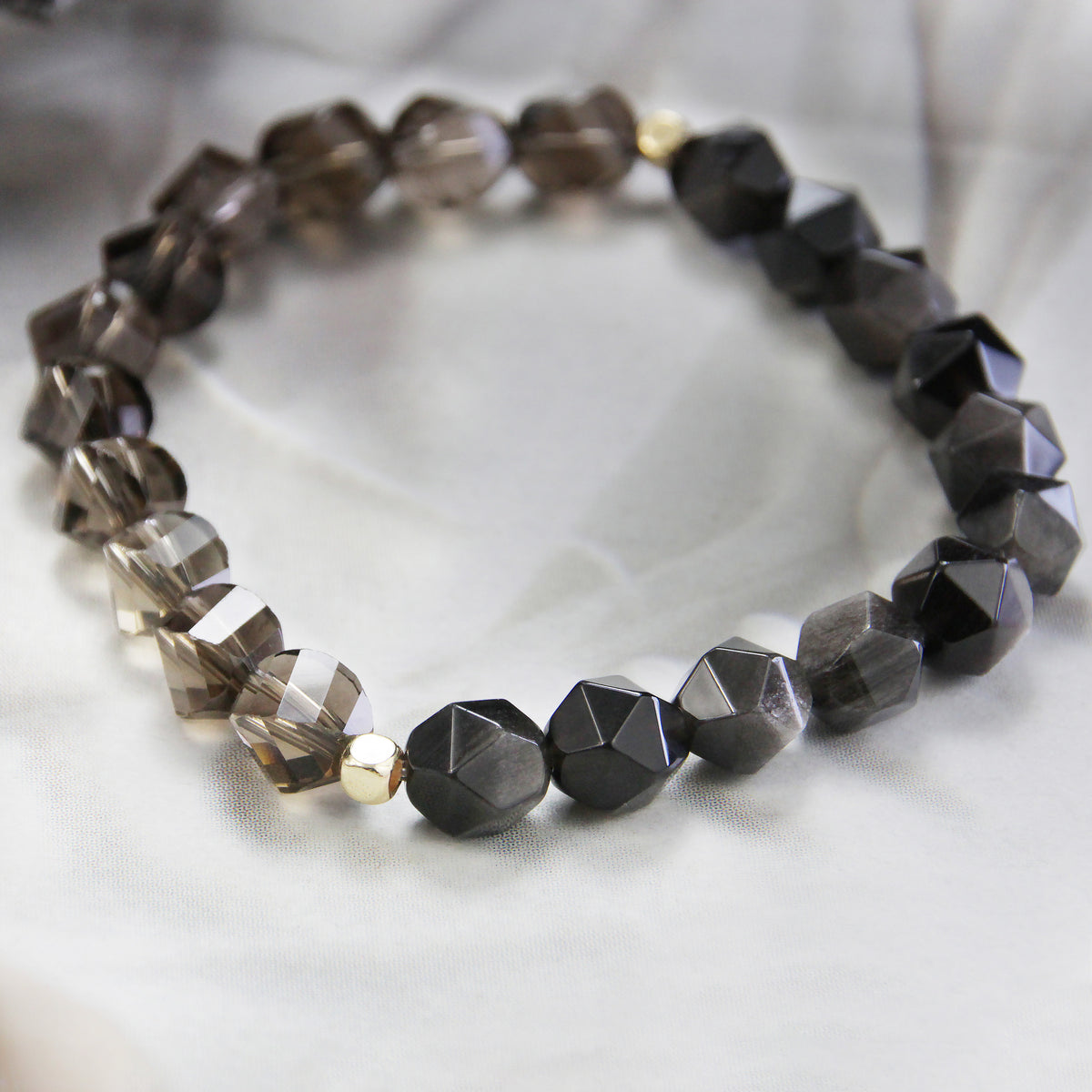 Wear A Night Fall Elegance | Smoky Quartz, Black Obsidian