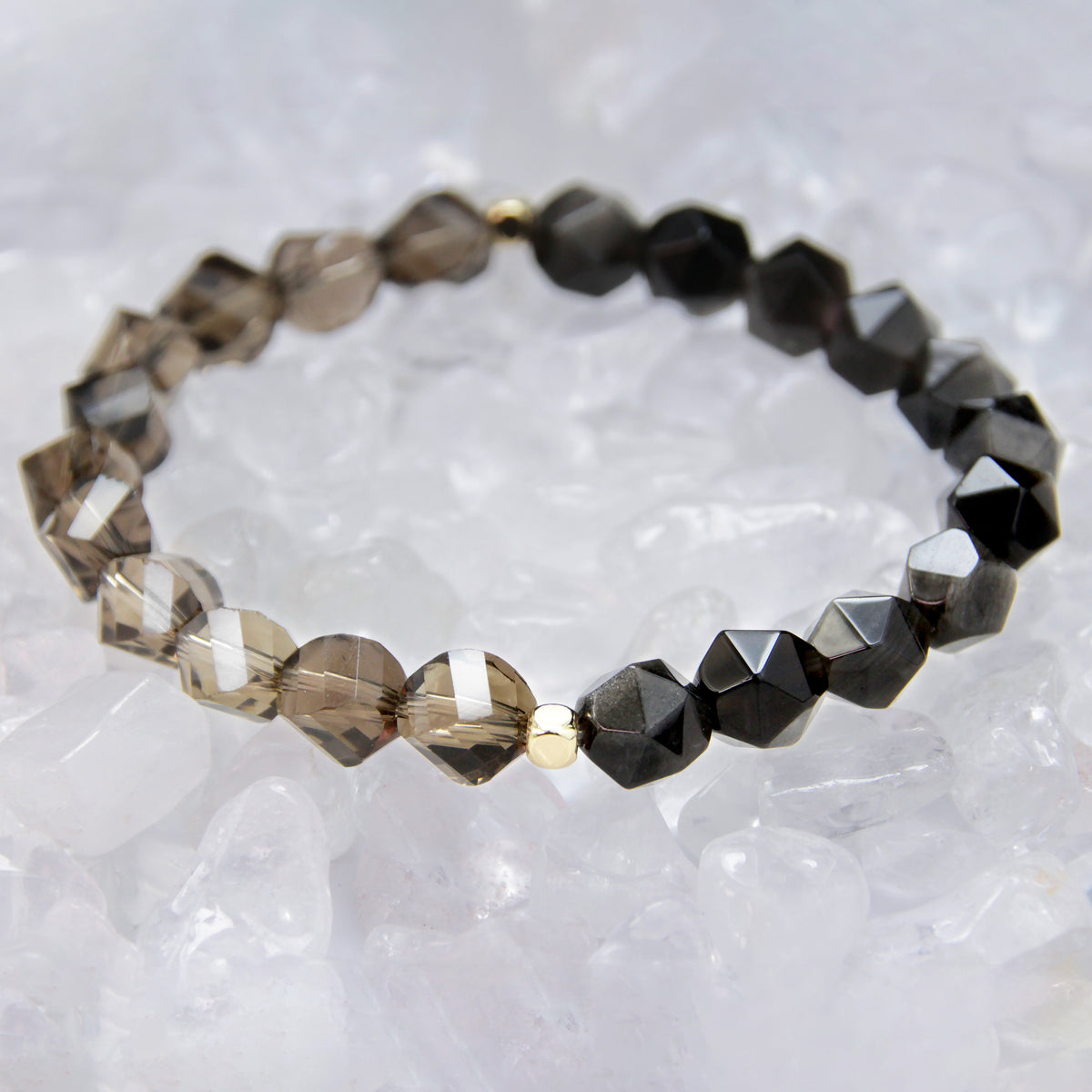 Wear A Night Fall Elegance | Smoky Quartz, Black Obsidian