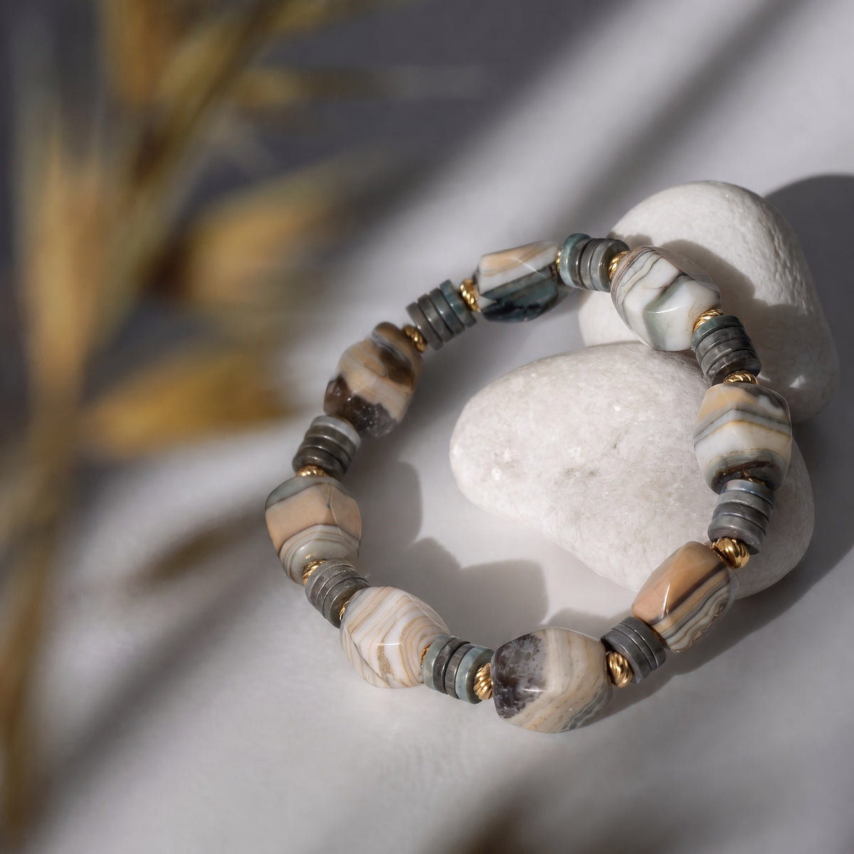 JHUMEN Alashan Agate Bracelet