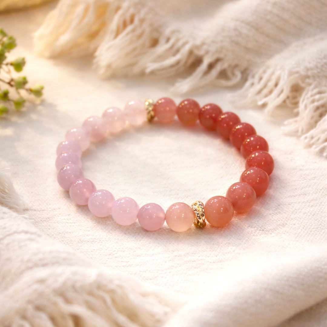 Jhumen beaded bracelet Crimson Quartz Bracelet